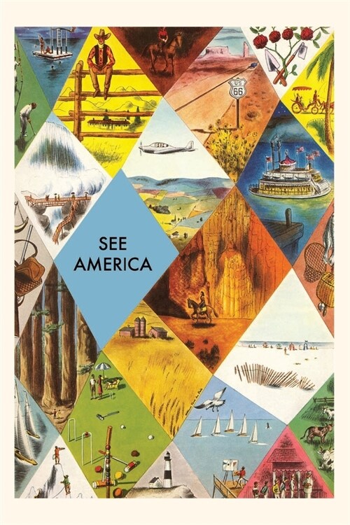 Vintage Journal See America Travel Poster (Paperback)
