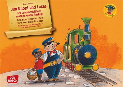 Jim Knopf und Lukas der Lokomotivfuhrer machen einen Ausflug. Kamishibai Bildkartenset (Cards)