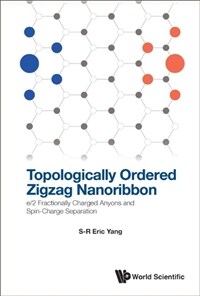 Topologically ordered zigzag nanoribbon : e/2 fractionally charged anyons and spin-charge separation