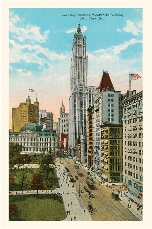 Vintage Journal Woolworth Building, Broadway, New York City (Paperback)