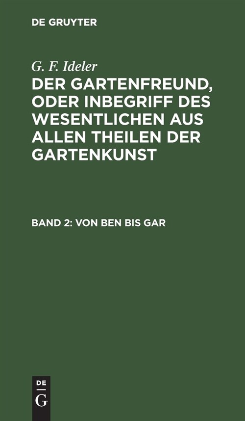 Von Ben bis Gar (Hardcover, Reprint 2021)