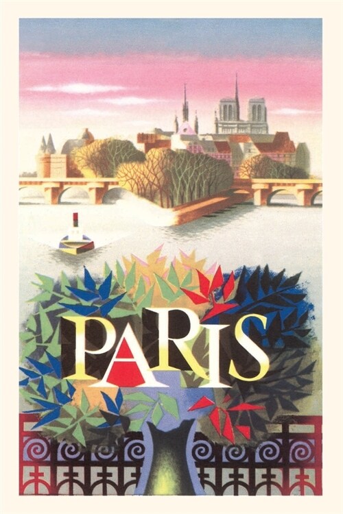 Vintage Journal Paris Travel Poster (Paperback)