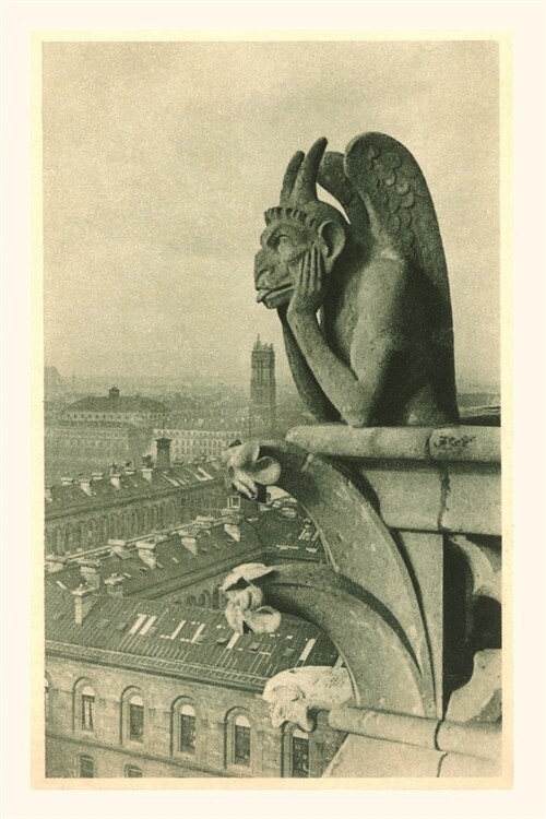 Vintage Journal Gargoyle on Notre Dame Cathedral (Paperback)