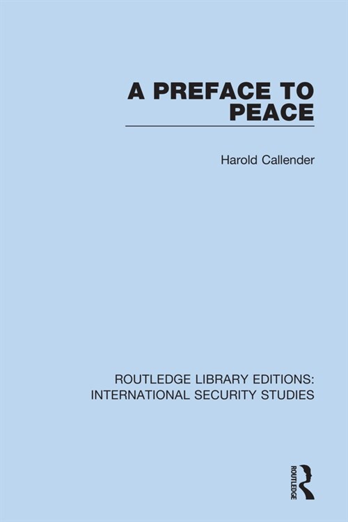 A Preface to Peace (Paperback, 1)