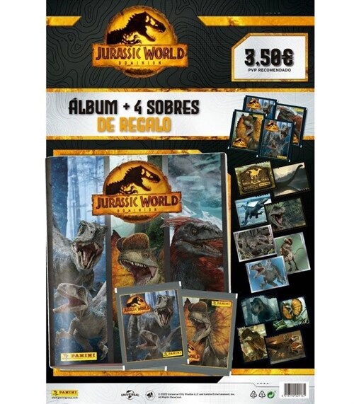 STARTER PACK ALBUM Y 4 SOBRES JURASSIC WORLD MOVIE 3 (Book)