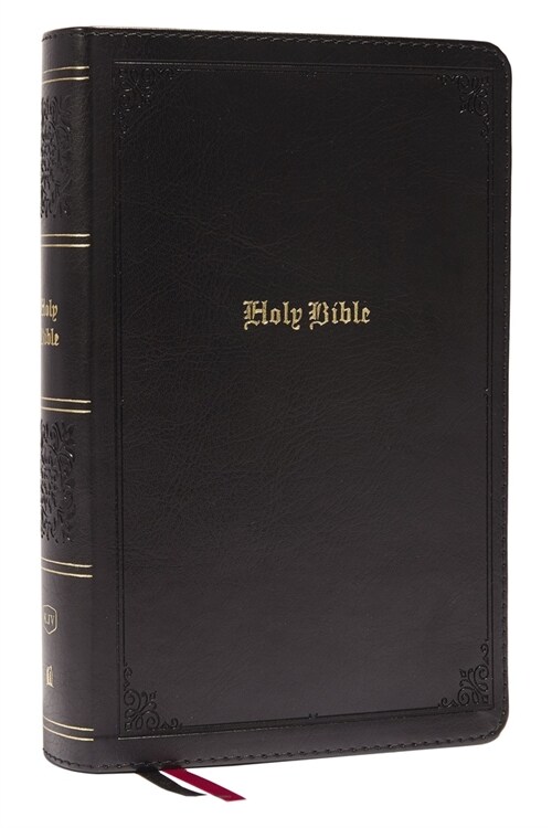 KJV Holy Bible: Large Print Single-Column with 43,000 End-Of-Verse Cross References, Black Leathersoft, Personal Size, Red Letter, Comfort Print: King (Imitation Leather)