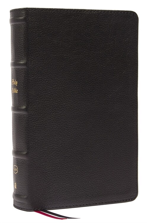 KJV Holy Bible: Large Print Single-Column with 43,000 End-Of-Verse Cross References, Black Genuine Leather, Personal Size, Red Letter, (Thumb Indexed) (Leather)