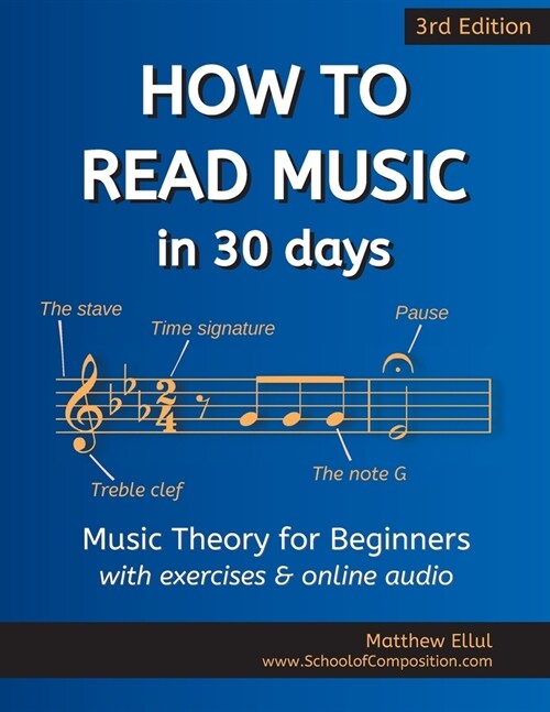 How to Read Music in 30 Days: Music Theory for Beginners - with exercises & online audio (Paperback, 3)