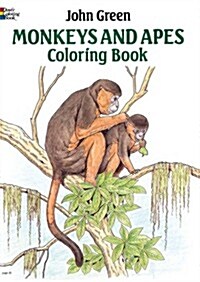 Monkeys and Apes Coloring Book (Paperback)