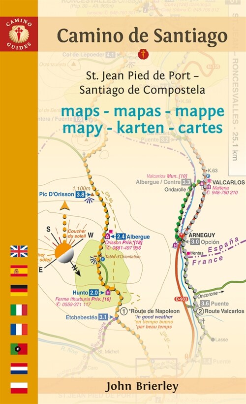 Camino De Santiago Maps : St. Jean Pied De Port - Santiago De Compostela (Paperback)