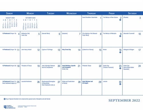 2023 Parish Wall Calendar: September 2022 Through December 2023 (Wall)