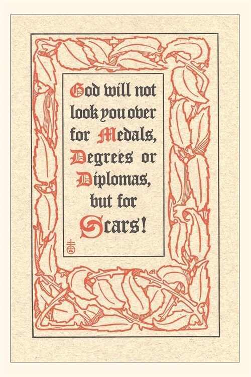 Vintage Journal God Looks for Scars (Paperback)