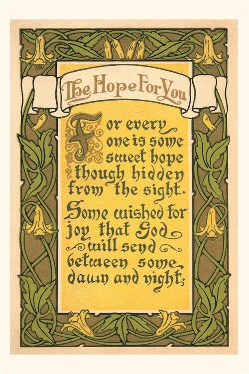 Vintage Journal Hope for You, Inspirational Rhyme (Paperback)