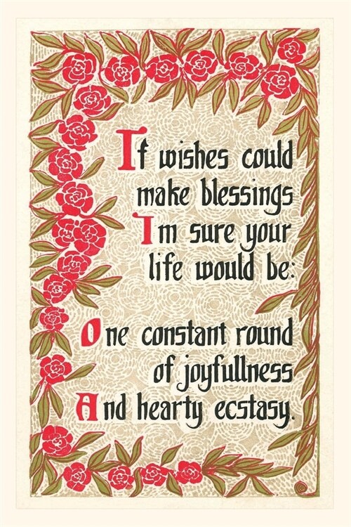 Vintage Journal If Wishes Could Make Blessings, Rhyme (Paperback)