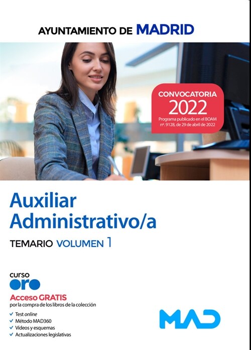 Auxiliar Administrativo del Ayuntamiento de Madrid. Temario volumen 1 (Paperback)