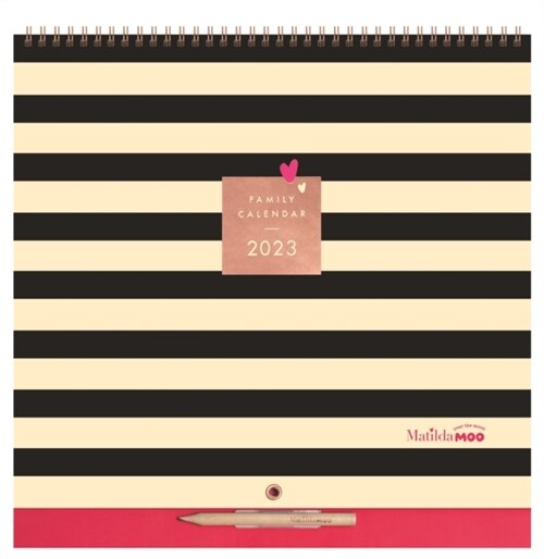 Matilda Moo Striped Square Wall Planner Calendar 2023 (Calendar)
