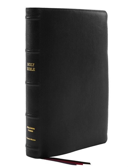 KJV Holy Bible: Large Print Thinline, Black Goatskin Leather, Premier Collection, Red Letter, Comfort Print: King James Version (Leather)