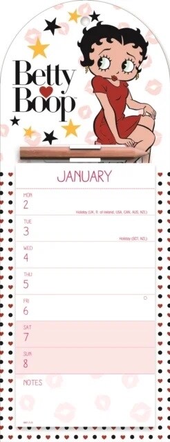 Betty Boop Week-to-View Magnetic Memo Slim Calendar 2023 (Calendar)