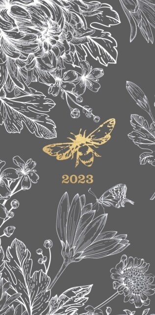 Floral Bee Slim Diary 2023 (Diary)