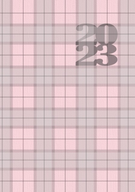 Pink Grey Check A6 Diary 2023 (Diary)