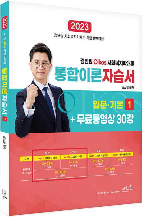 2023 김진원 Oikos 사회복지학개론 통합이론자습서 1 + 무료동영상 30강
