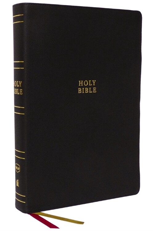 NKJV Holy Bible, Super Giant Print Reference Bible, Black Genuine Leather, 43,000 Cross References, Red Letter, Comfort Print: New King James Version (Leather)