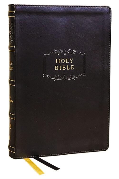 KJV Holy Bible with Apocrypha and 73,000 Center-Column Cross References, Black Leathersoft, Red Letter, Comfort Print (Thumb Indexed): King James Vers (Imitation Leather)