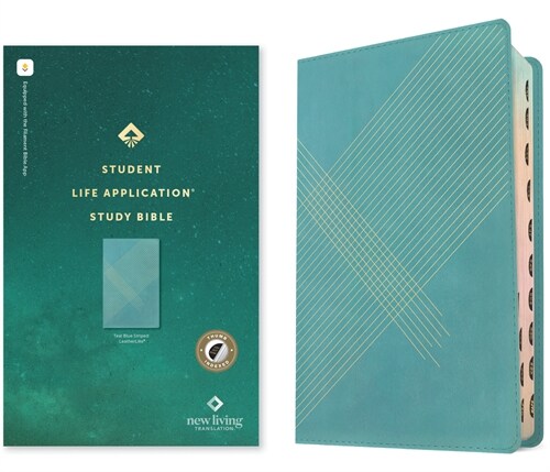 NLT Student Life Application Study Bible (Leatherlike, Teal Blue Striped, Indexed, Red Letter, Filament Enabled) (Imitation Leather)
