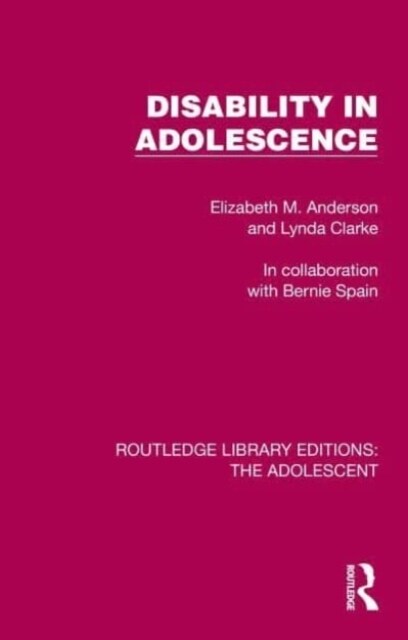 Disability in Adolescence (Hardcover)
