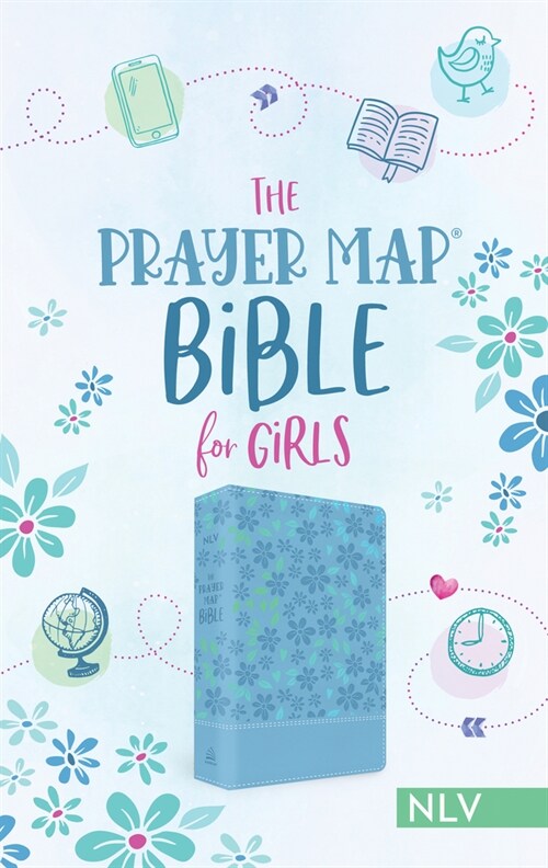 The Prayer Map Bible for Girls Nlv [Sky Blue Shimmer] (Imitation Leather)