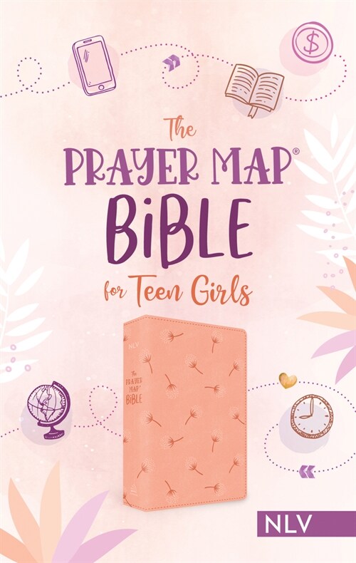 The Prayer Map Bible for Teen Girls Nlv [Coral Dandelions] (Imitation Leather)