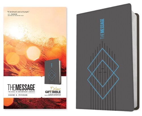 The Message Deluxe Gift Bible (Leather-Look, Charcoal Ascension and Blue Diamonds): The Bible in Contemporary Language (Imitation Leather)