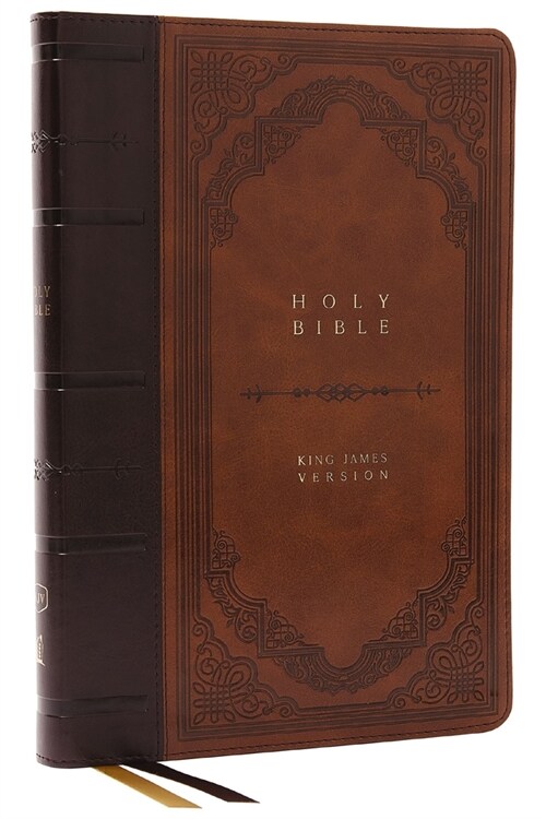 KJV Holy Bible: Giant Print Thinline Bible, Brown Leathersoft, Red Letter, Comfort Print: King James Version (Vintage Series) (Imitation Leather)
