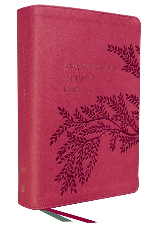 Evangelical Study Bible: Christ-Centered. Faith-Building. Mission-Focused. (Nkjv, Pink Leathersoft, Red Letter, Thumb Indexed, Large Comfort Print) (Imitation Leather)