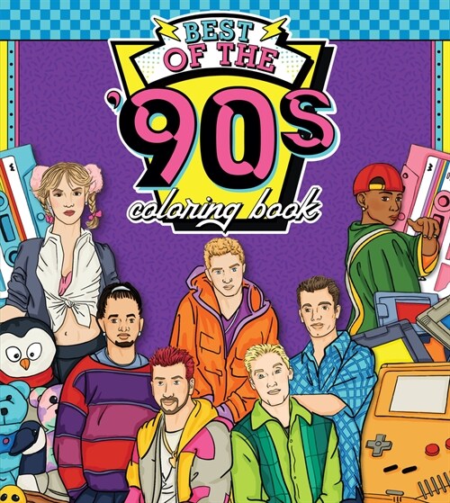 Best of the 90s Coloring Book: Color Your Way Through 1990s Art & Pop Culture (Paperback)