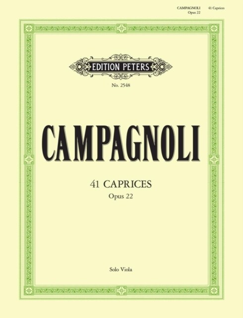 41 Caprices Op.22 for Solo Viola (Sheet Music)