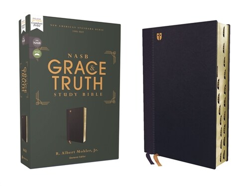 Nasb, the Grace and Truth Study Bible (Trustworthy and Practical Insights), Leathersoft, Navy, Red Letter, 1995 Text, Thumb Indexed, Comfort Print (Imitation Leather)