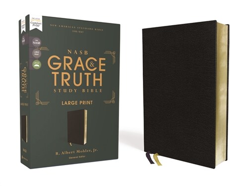 Nasb, the Grace and Truth Study Bible (Trustworthy and Practical Insights), Large Print, European Bonded Leather, Black, Red Letter, 1995 Text, Comfor (Bonded Leather)