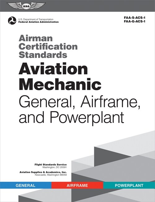 Airman Certification Standards: Aviation Mechanic General, Airframe, and Powerplant (2024): Faa-S-Acs-1 and Faa-G-Acs-1 (Paperback)