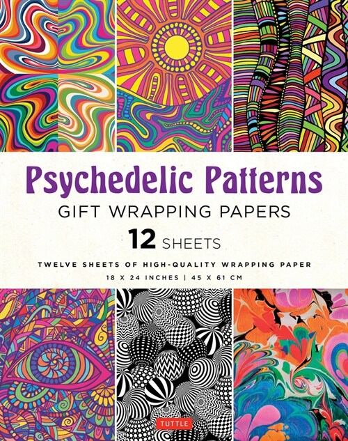 Psychedelic Patterns Gift Wrapping Papers - 12 Sheets: 18 X 24 Inch (45 X 61 CM) Wrapping Paper (Other)