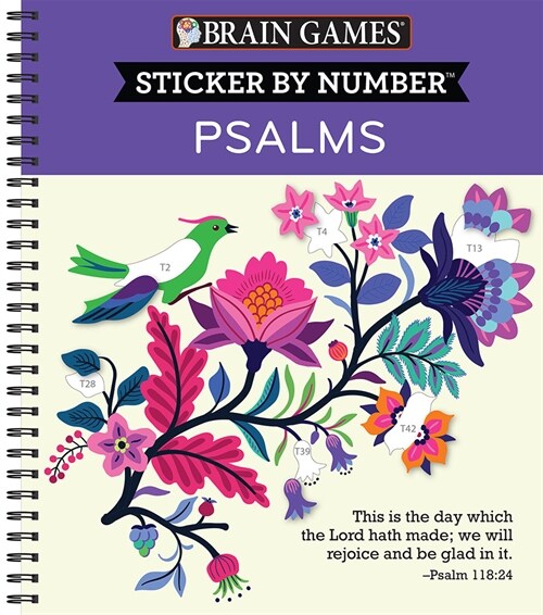 Brain Games - Sticker by Number: Psalms (Spiral)