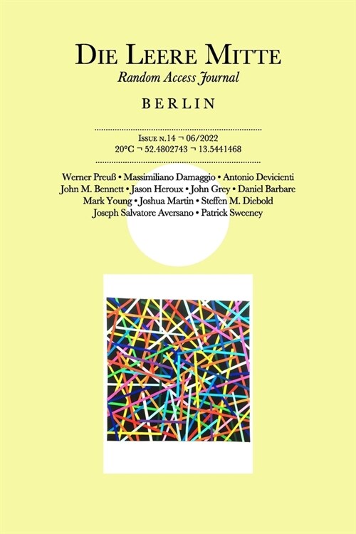 Die Leere Mitte: Issue 14 - 2022 (Paperback)