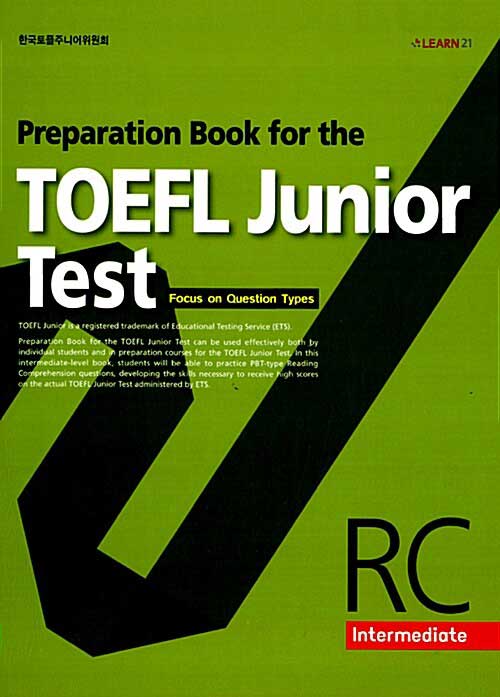 [중고] Preparation Book for the TOEFL Junior Test RC Intermediate