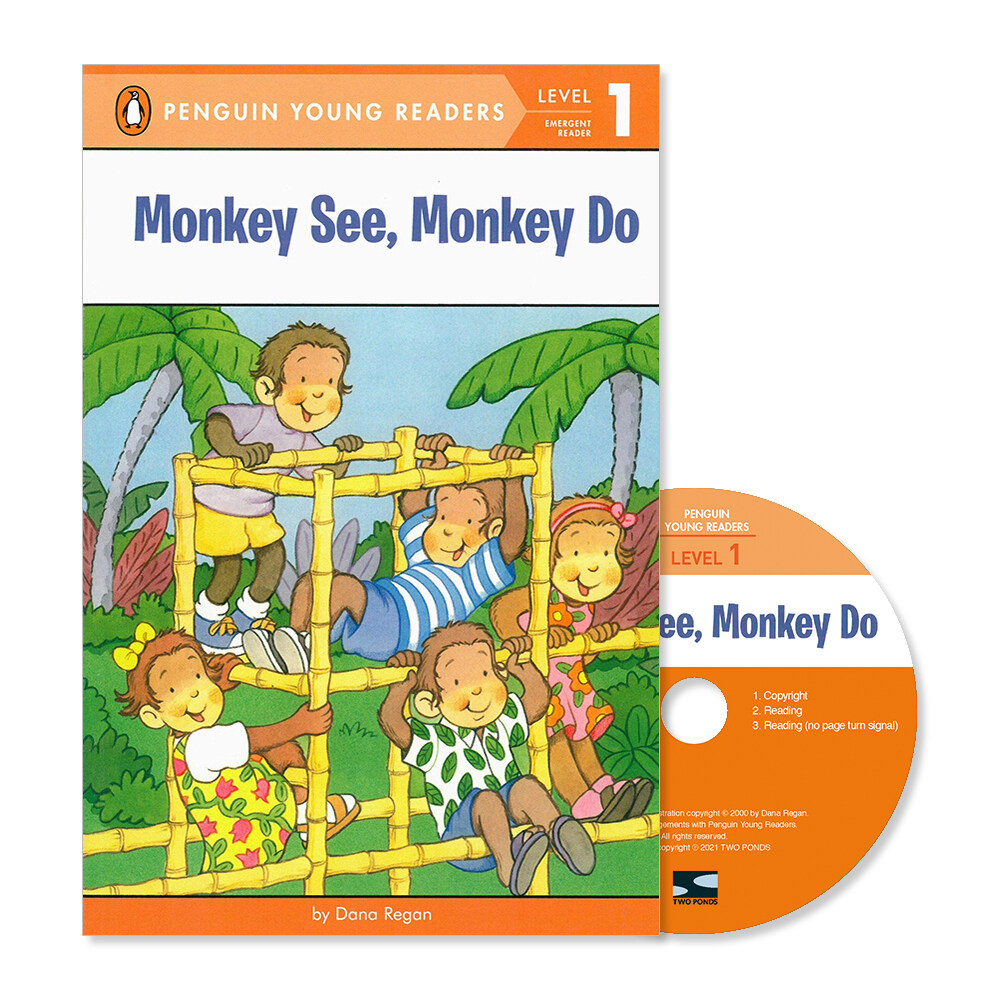 [중고] Penguin Young Readers 1-02 : Monkey See, Monkey Do (Book + CD with QR )