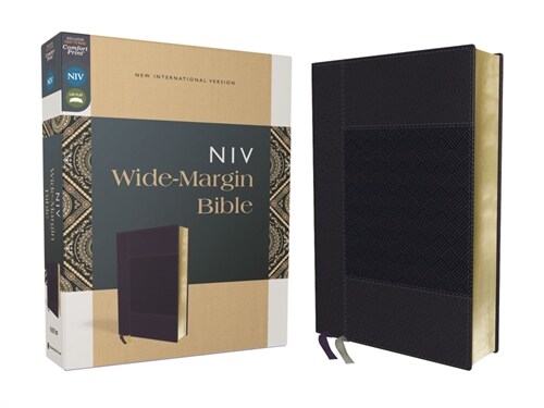 Niv, Wide Margin Bible (a Bible That Welcomes Note-Taking), Leathersoft, Navy, Red Letter, Comfort Print (Imitation Leather)