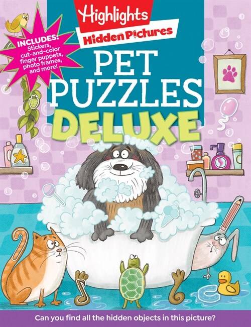Pet Puzzles Deluxe: 600+ Hidden Objects to Find, Animal Stickers for Kids, Dogs, Cats, Pets and More (Paperback)