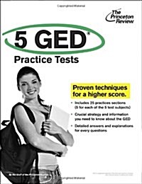 The Princeton Review 5 GED Practice Tests (Paperback)