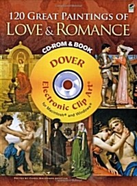 120 Great Paintings of Love & Romance [With CDROM] (Paperback, Green)