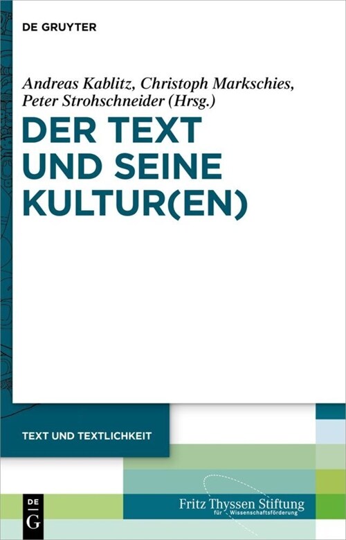 Der Text Und Seine Kultur(en) (Hardcover)