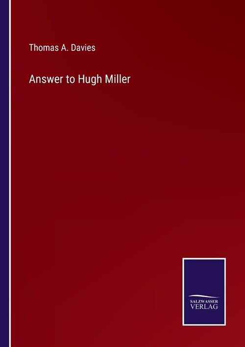 Answer to Hugh Miller (Paperback)